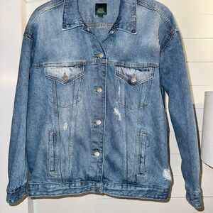 Wild Fable Light Blue Denim Jacket women’s Large Oversized